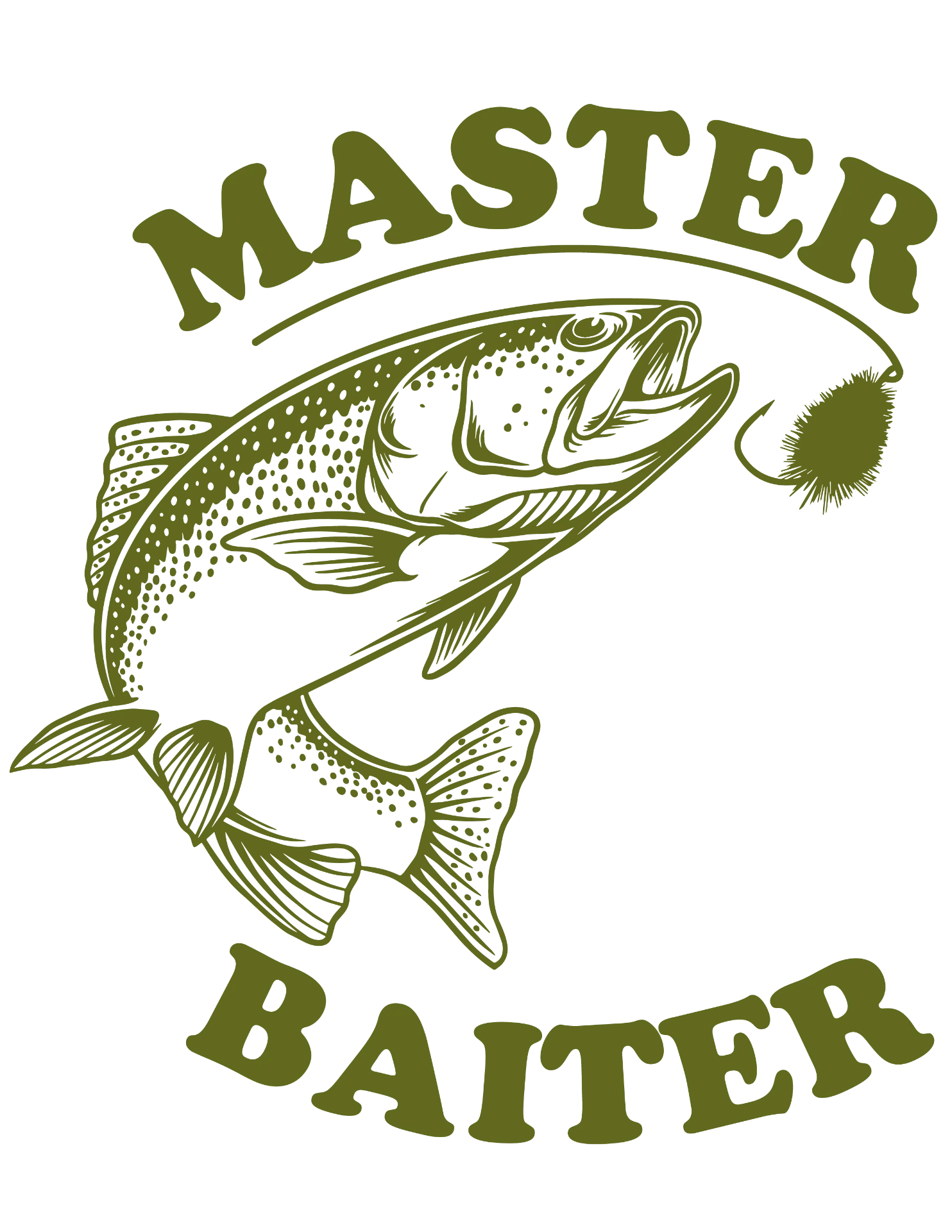 Fishing DTF design preview