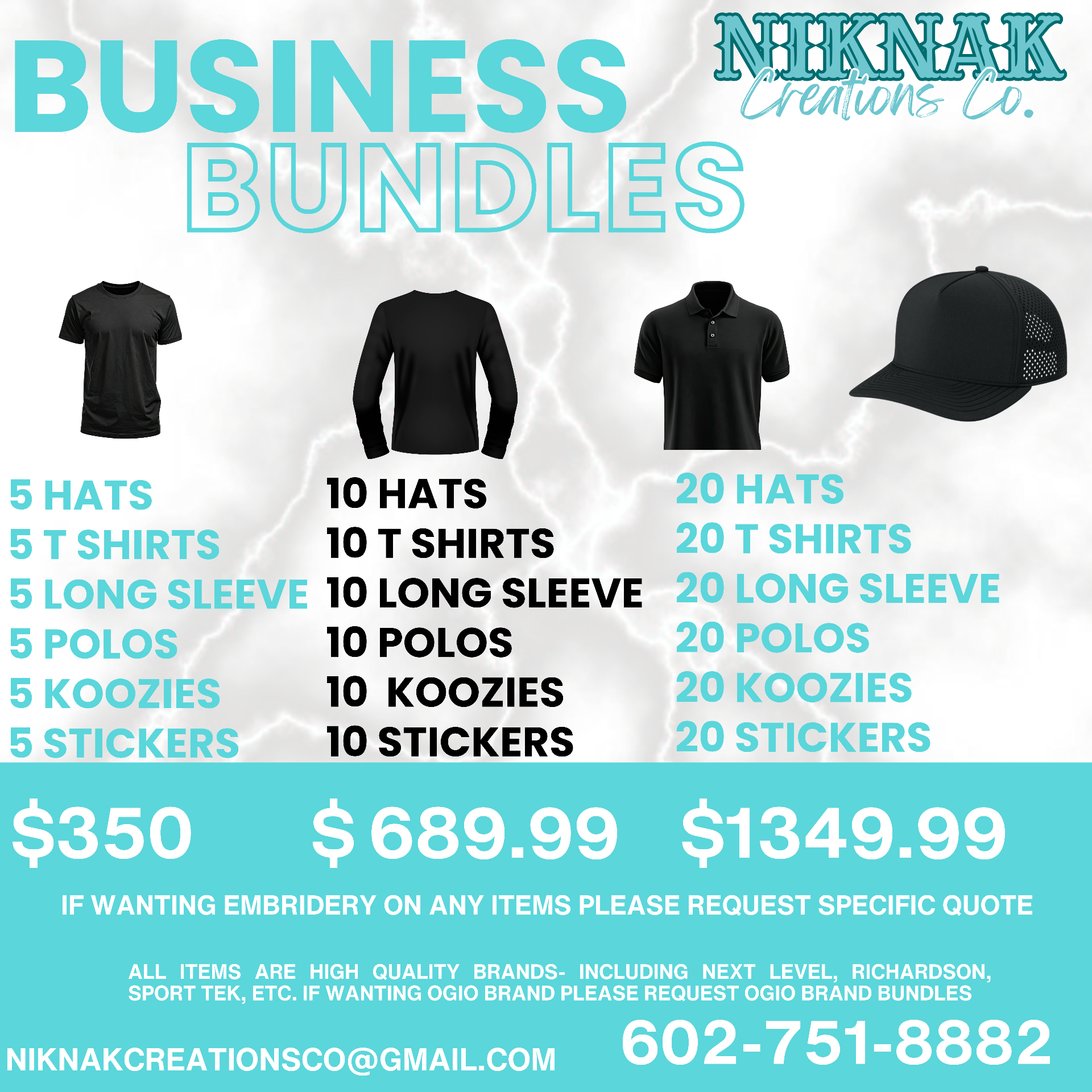 Business Bundles pricing flyer