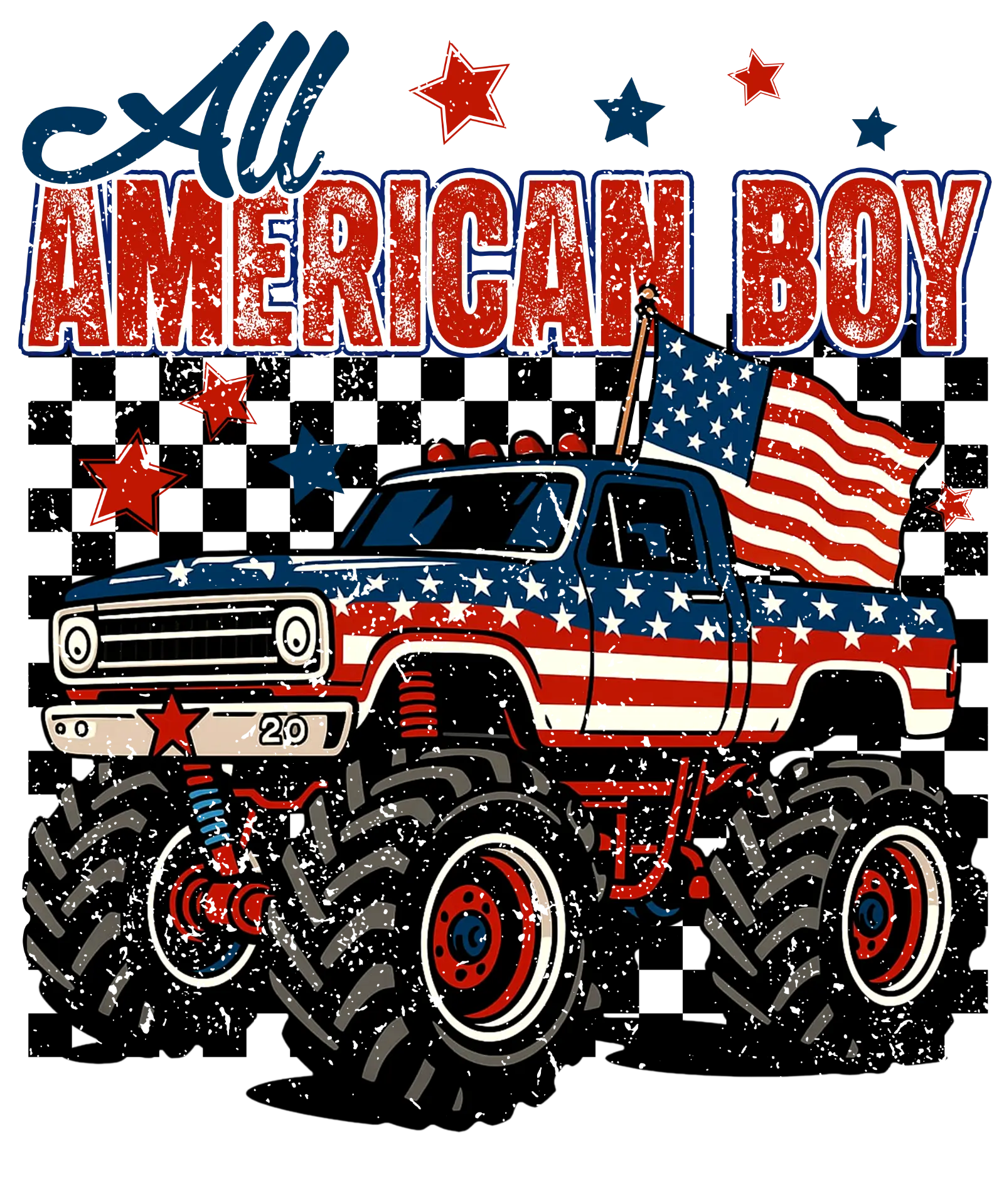 4th of July DTF design preview