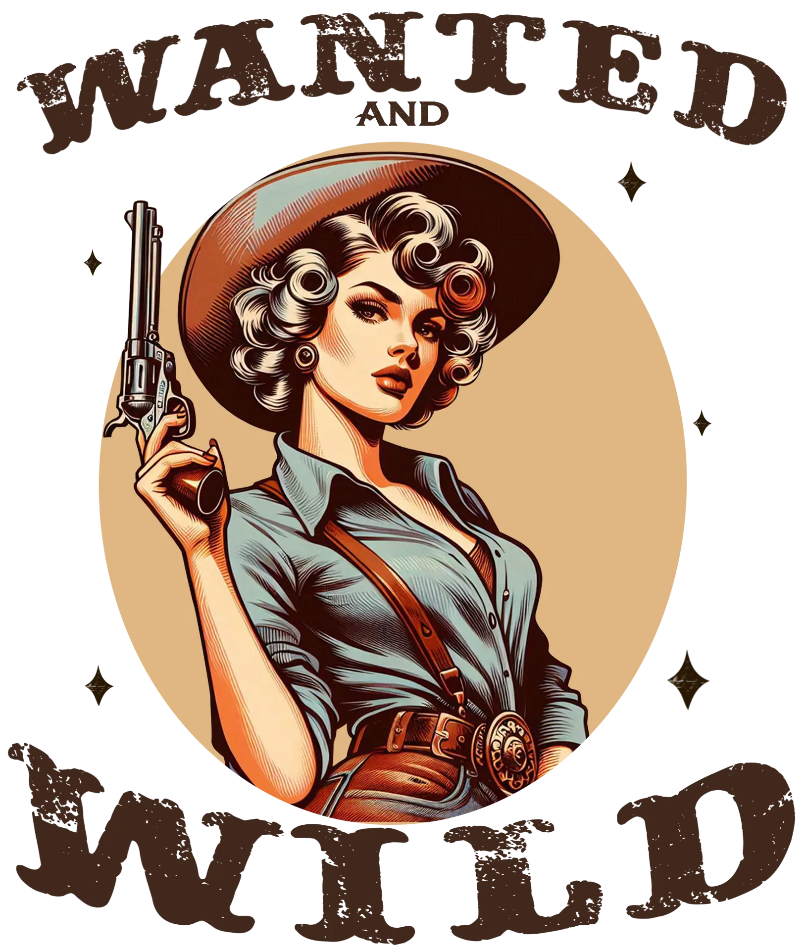 Vintage Western DTF design preview