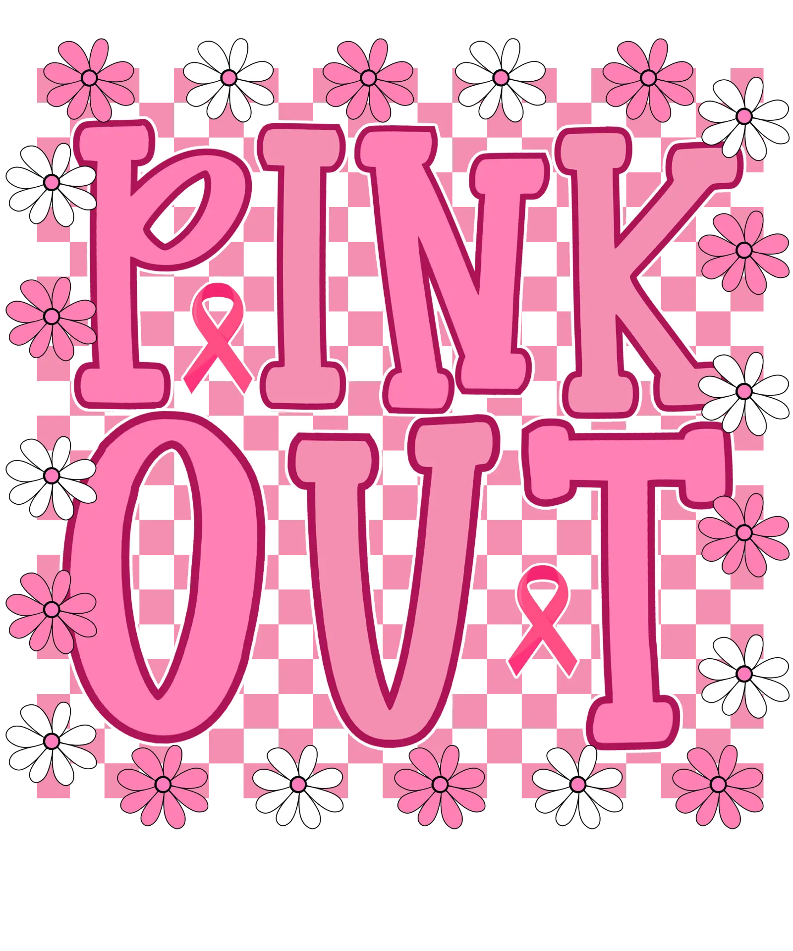 Breast Cancer DTF design preview